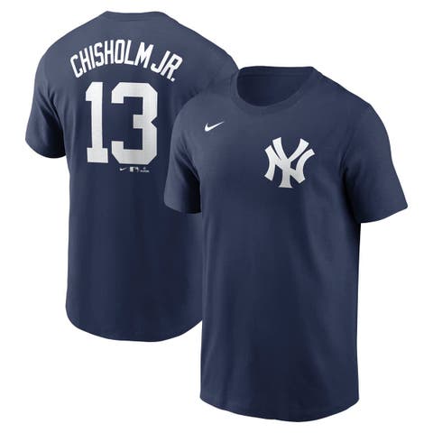Youth Nike Jazz Chisholm Jr. Navy New York Yankees Player Name & Number T-Shirt