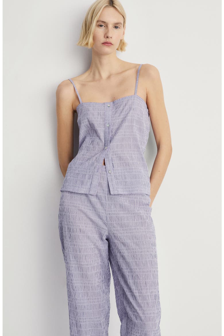 Stripe Stretch Cotton Pajama Pants, Alternate, color, LILAC
