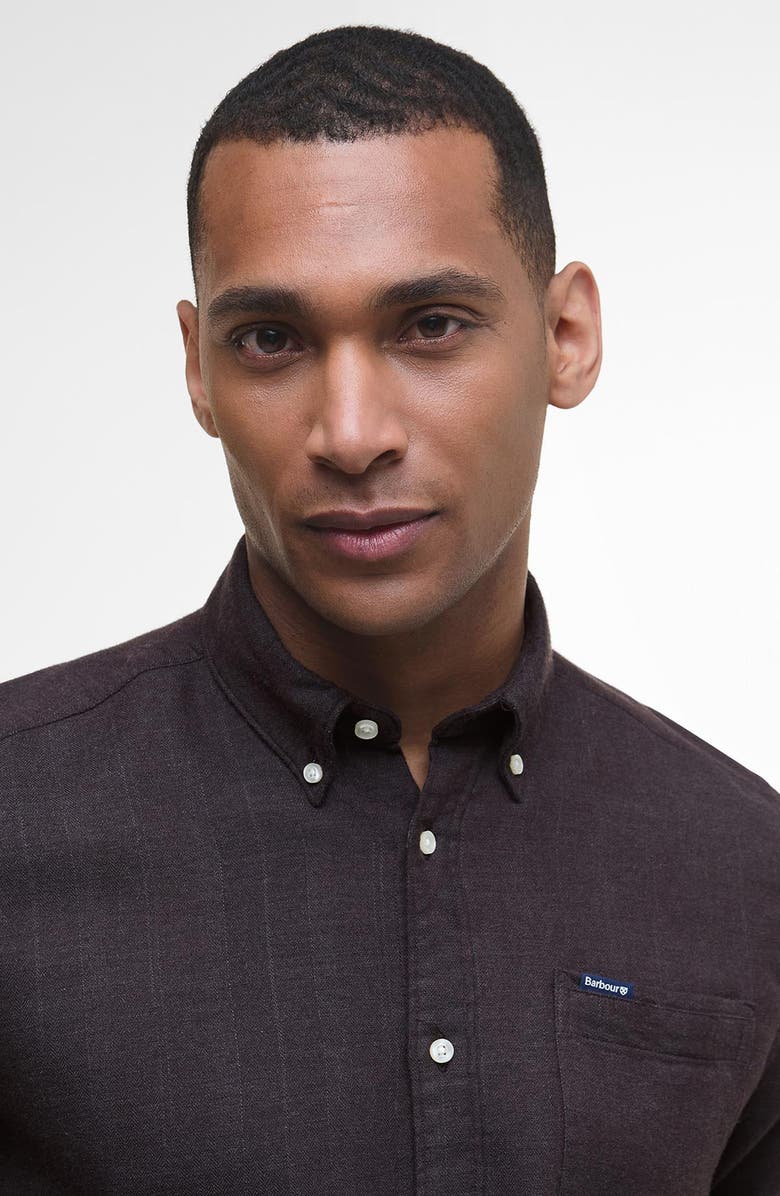 Barbour Buckley Button-Down Shirt, Alternate, color, Dark Oak