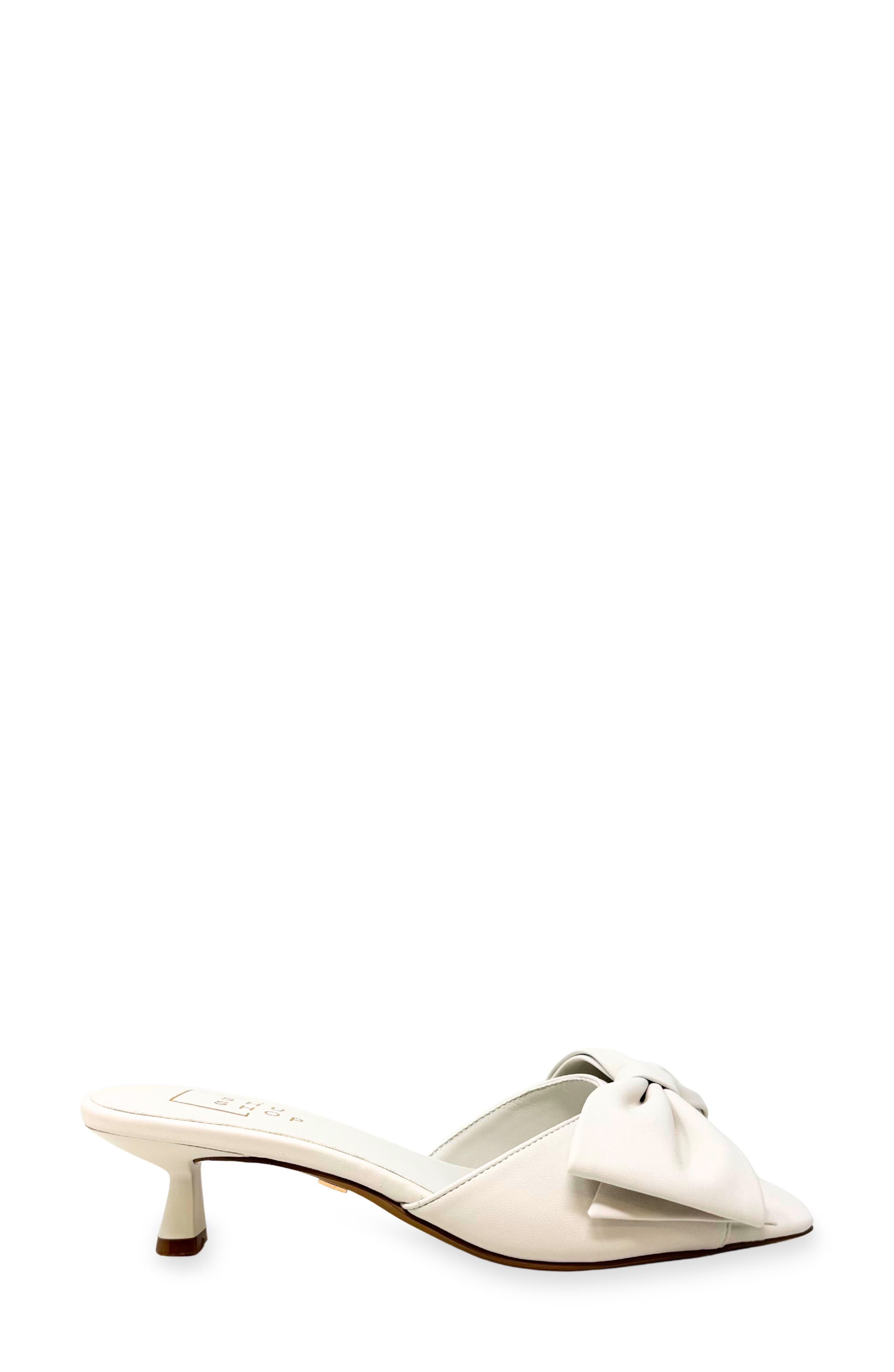 SHUSHOP Ella Kitten Heel Slide Sandal, Alternate, color, Bone