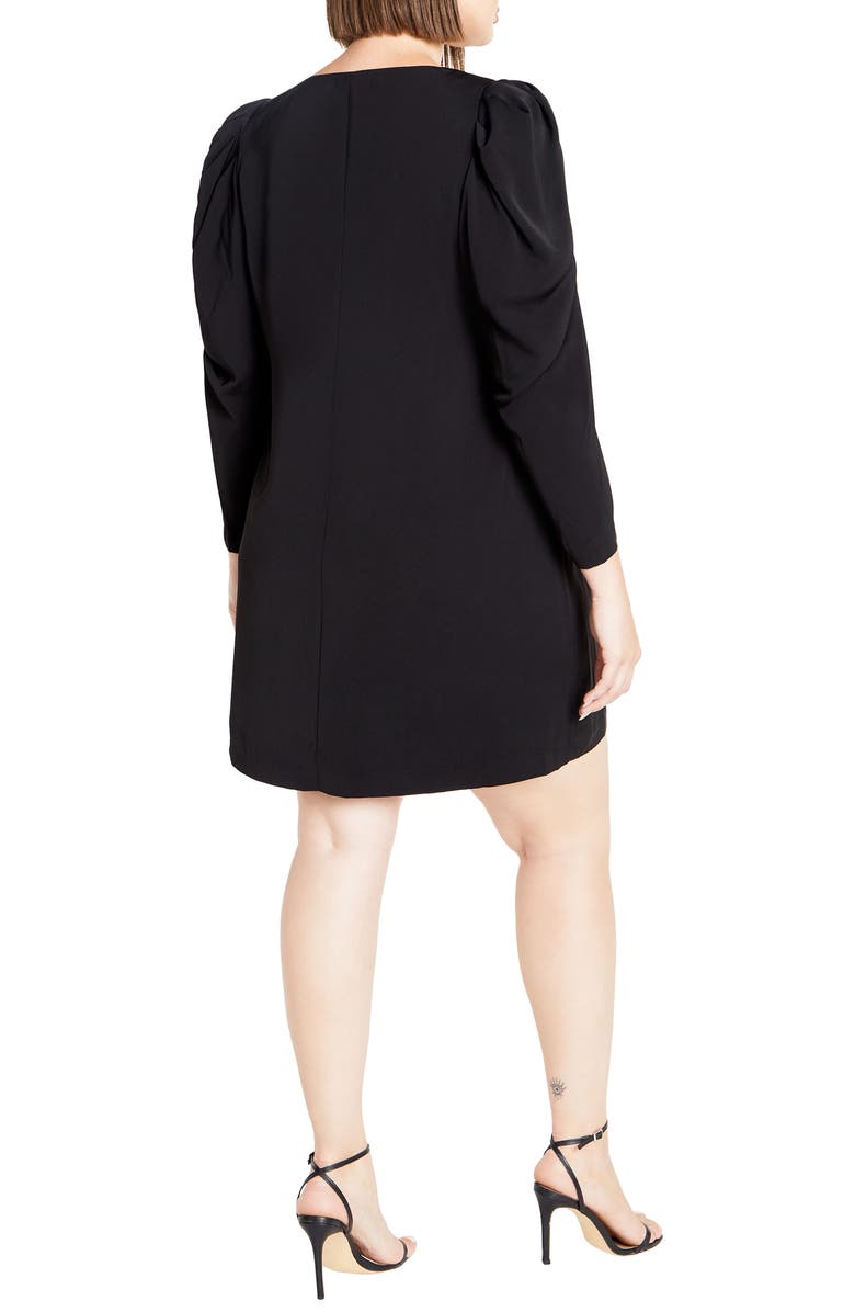City Chic Katalina Puff Long Sleeve Dress, Alternate, color,