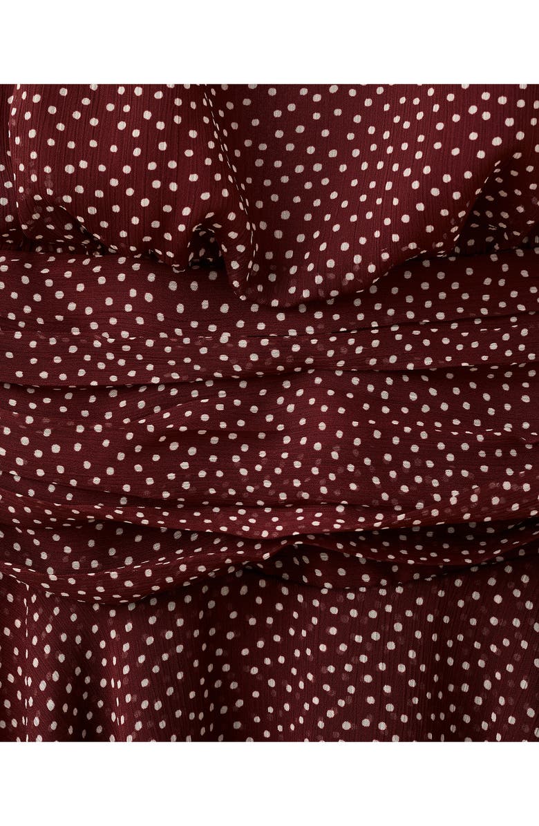 MANGO Dot Halter Minidress, Alternate, color, Burnt Orange