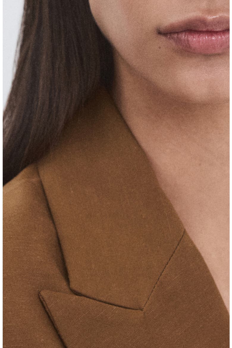 Double Breasted Blazer, Alternate, color, CARAMEL