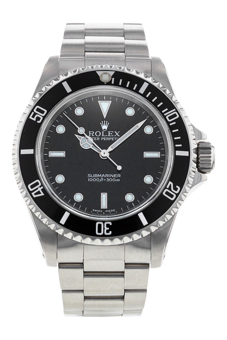 Rolex Preowned 2000 Submariner Bracelet Watch, 40mm, Main, color, BLACK