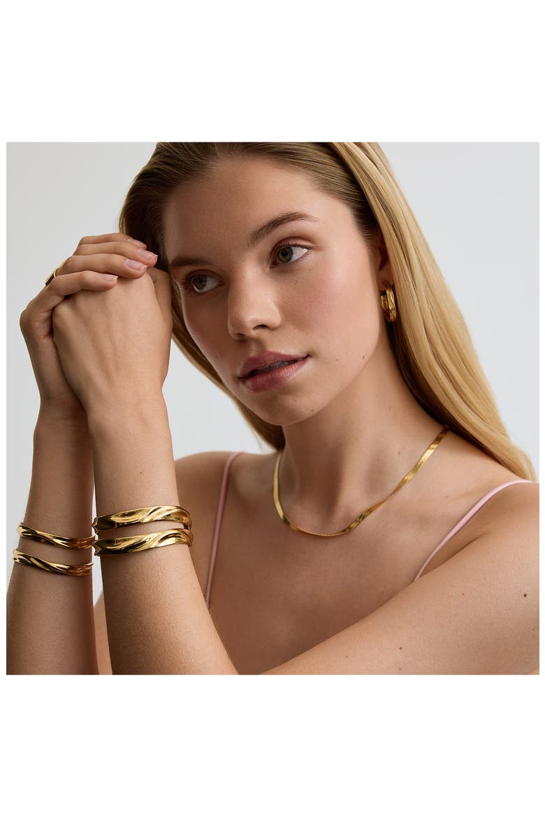 Molten Bangle Bracelet, Alternate, color, GOLD