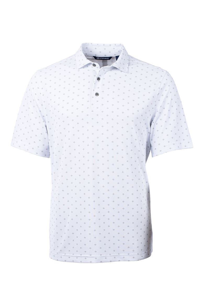 Virtue Piqué Tile Print Polo, Alternate, color, WHITE