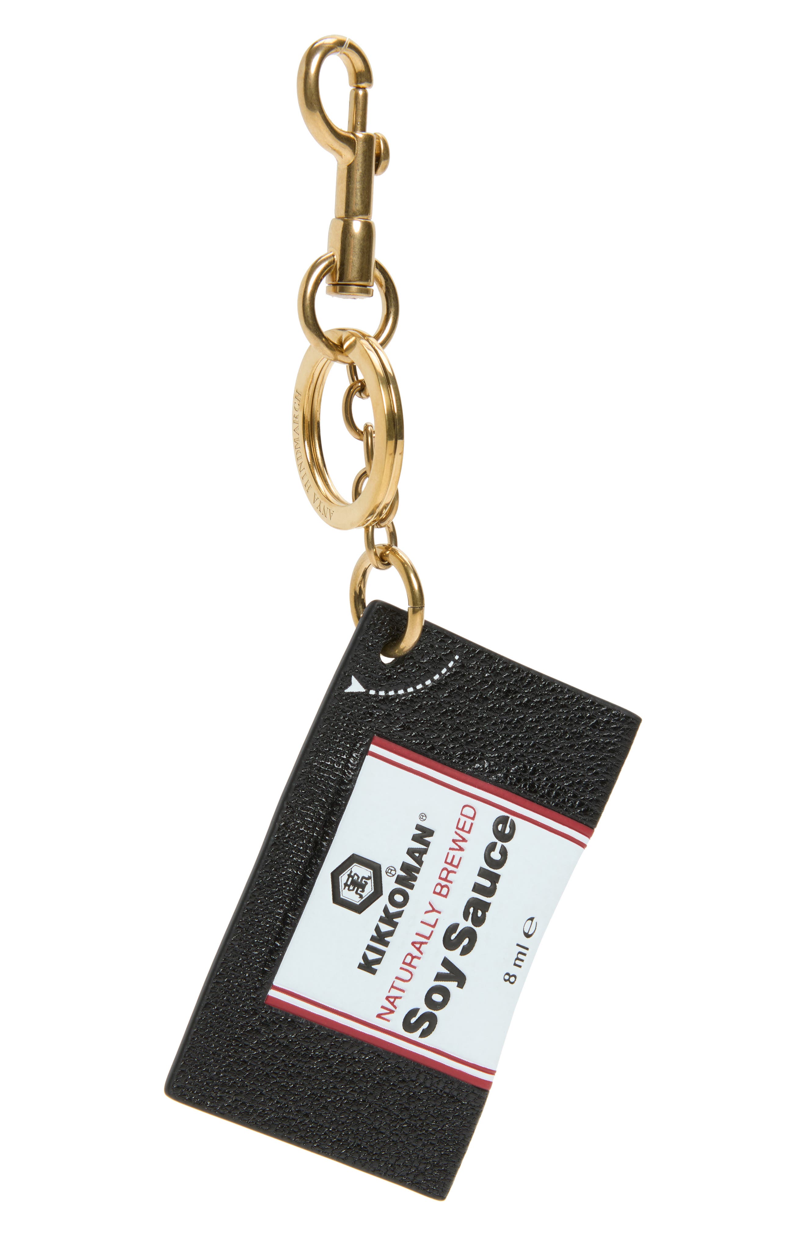 Anya Brands Kikkoman Bag Charm, Main, color, BLACK