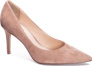 42 Gold Rafee Liquid Patent Pointed Toe Pump