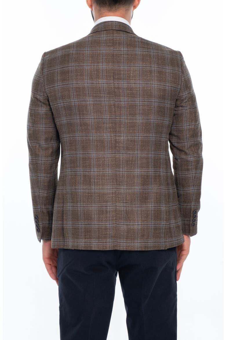 Plaid Sport Coat, Alternate, color, BROWN