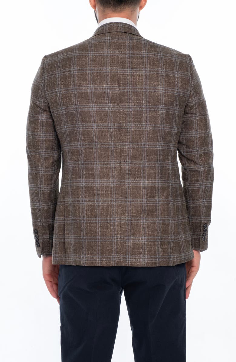 VELLAPAIS Plaid Sport Coat, Alternate, color, Brown
