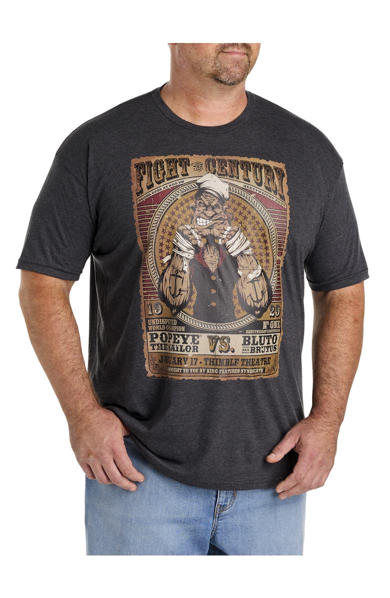 True Nation by DXL Big & Tall Popeye Fight Century Graphic Tee, Main, color, 