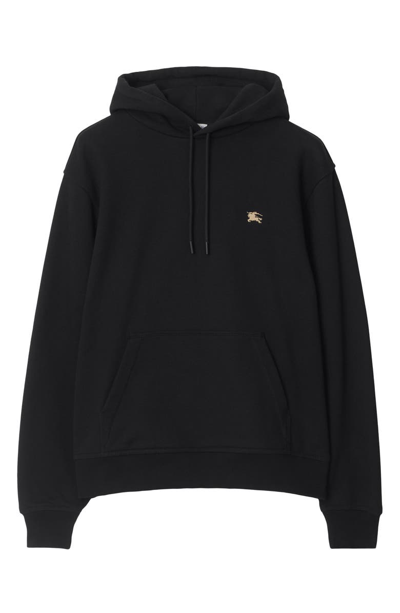 Burberry Equestrian Knight Design Stamp French Terry Hoodie, Alternate, color, Black