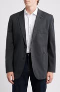 Johnston & Murphy Black Microprint Stretch Cotton Sport Coat