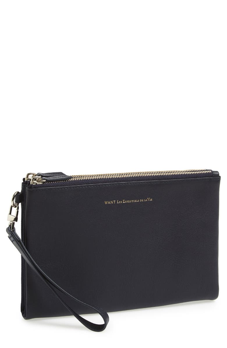 Want Les Essentiels de la Vie 'Barajas' Double Zip Folio Organizer, Main, color, 