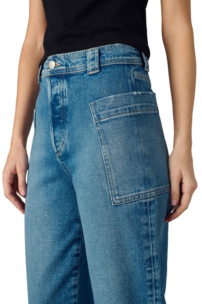 The Phoebe Patch Pocket Crop Straight Leg Jeans, Alternate, color, REFINED