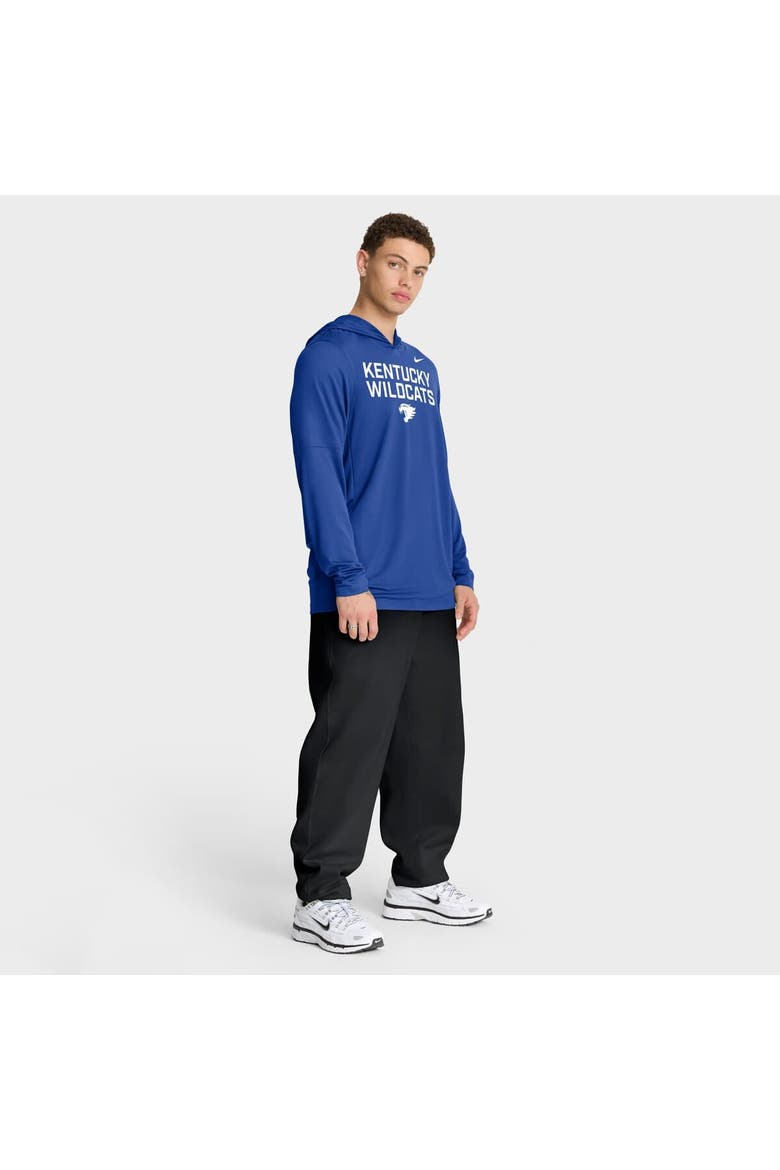Men's Nike Royal Kentucky Wildcats 2025 Sideline Performance Long Sleeve Hoodie T-Shirt, Alternate, color, Royal