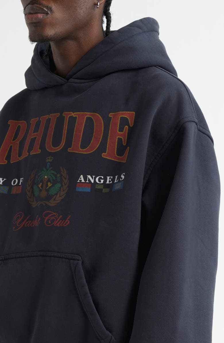 Rhude Bay of Angels Yacht Graphic Hoodie, Alternate, color, 