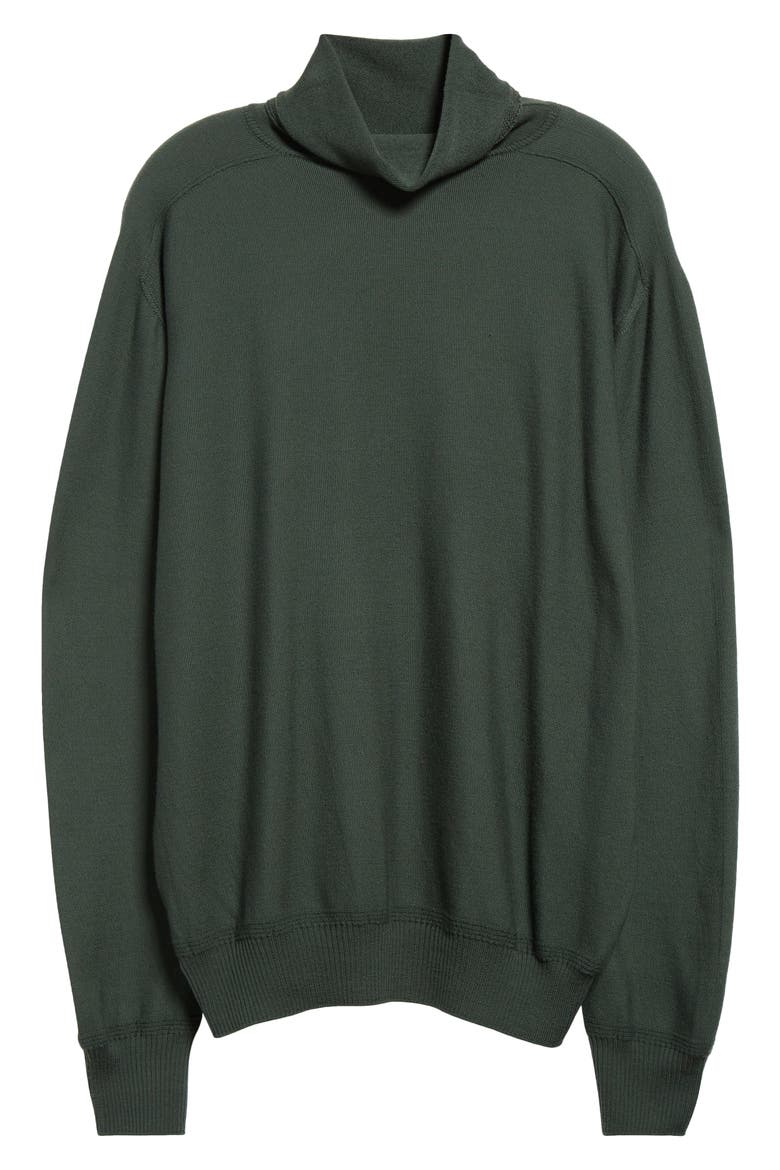 Smooth Wool Turtleneck Sweater, Alternate, color, KHAKI