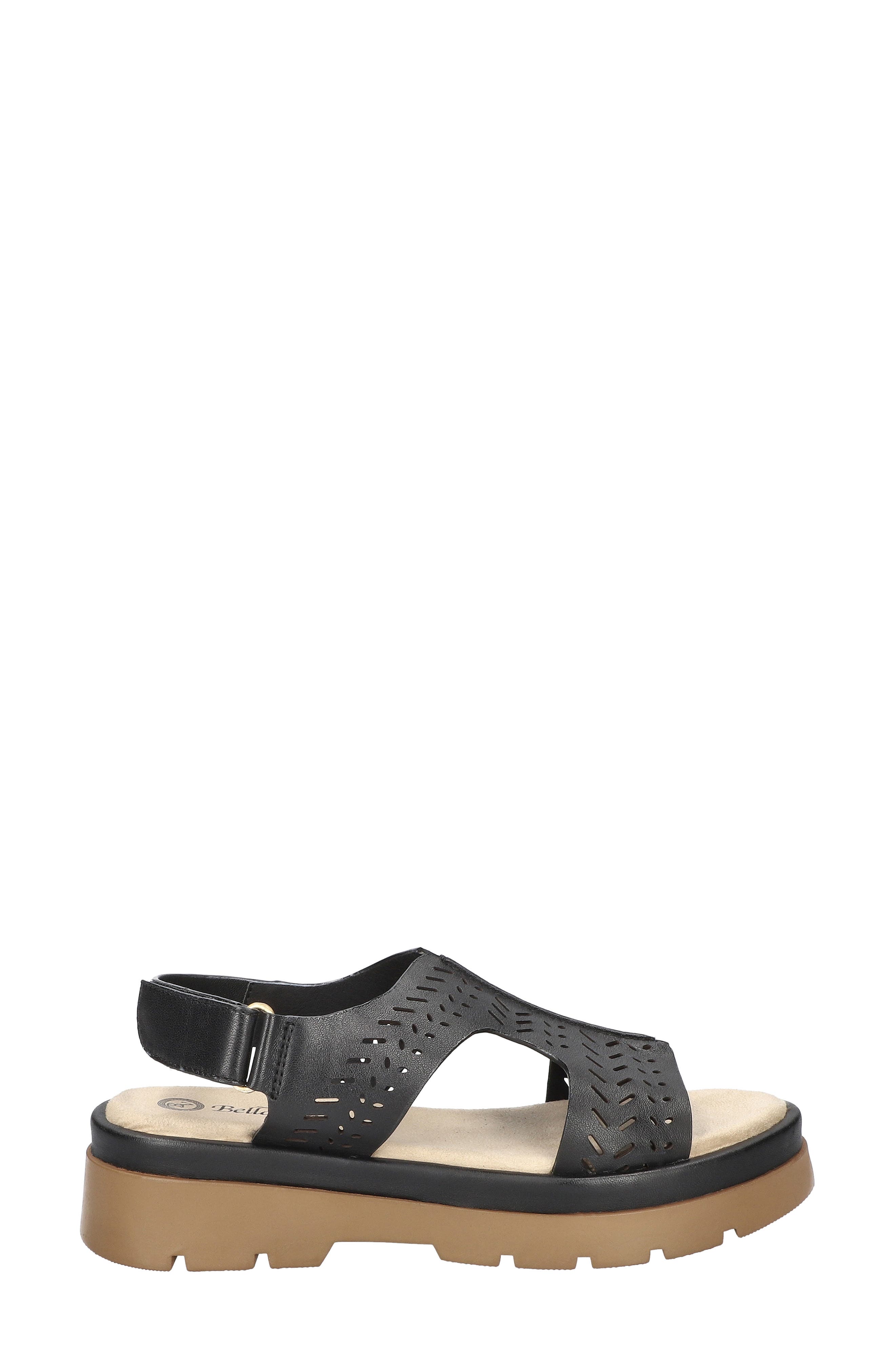 Bella Vita Indigo Slingback Platform Sandal, Alternate, color, Black Leather