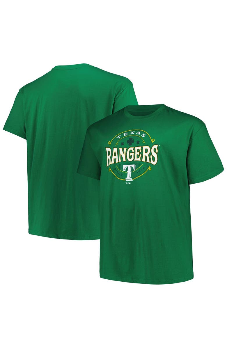 PROFILE Men's Kelly Green Texas Rangers Big & Tall Celtic T-Shirt, Alternate, color, Kelly Green