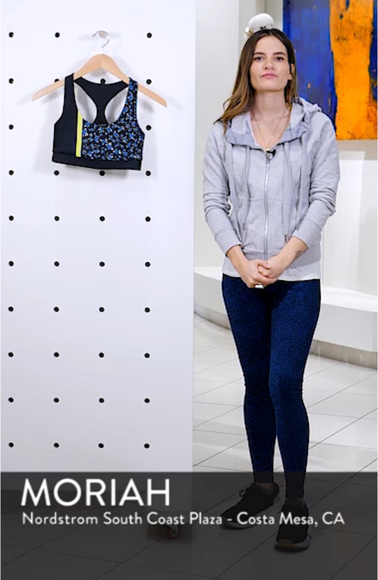 Floral Racerback Sports Bra, sales video thumbnail