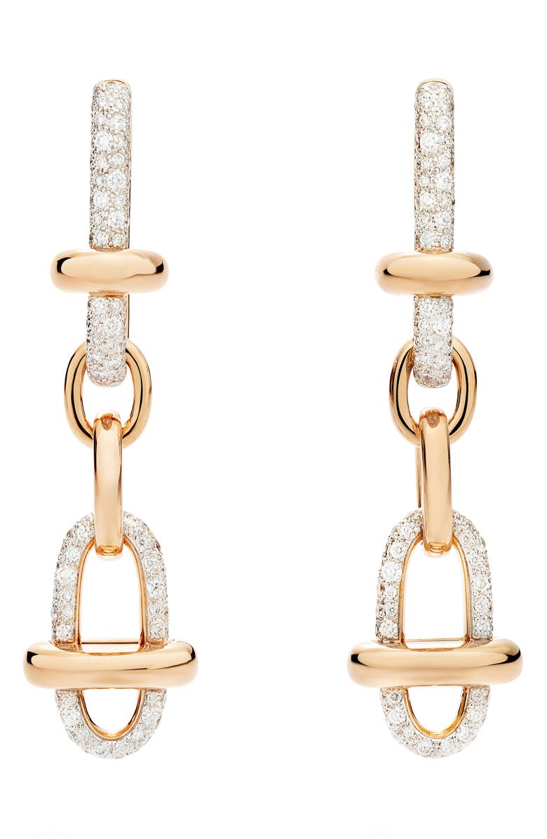 Pomellato Iconica Drop Earrings, Alternate, color, Rose Gold