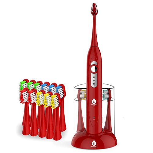 Pursonic Spm Sonic Movement Rechargeable Electric Toothbrush In Red