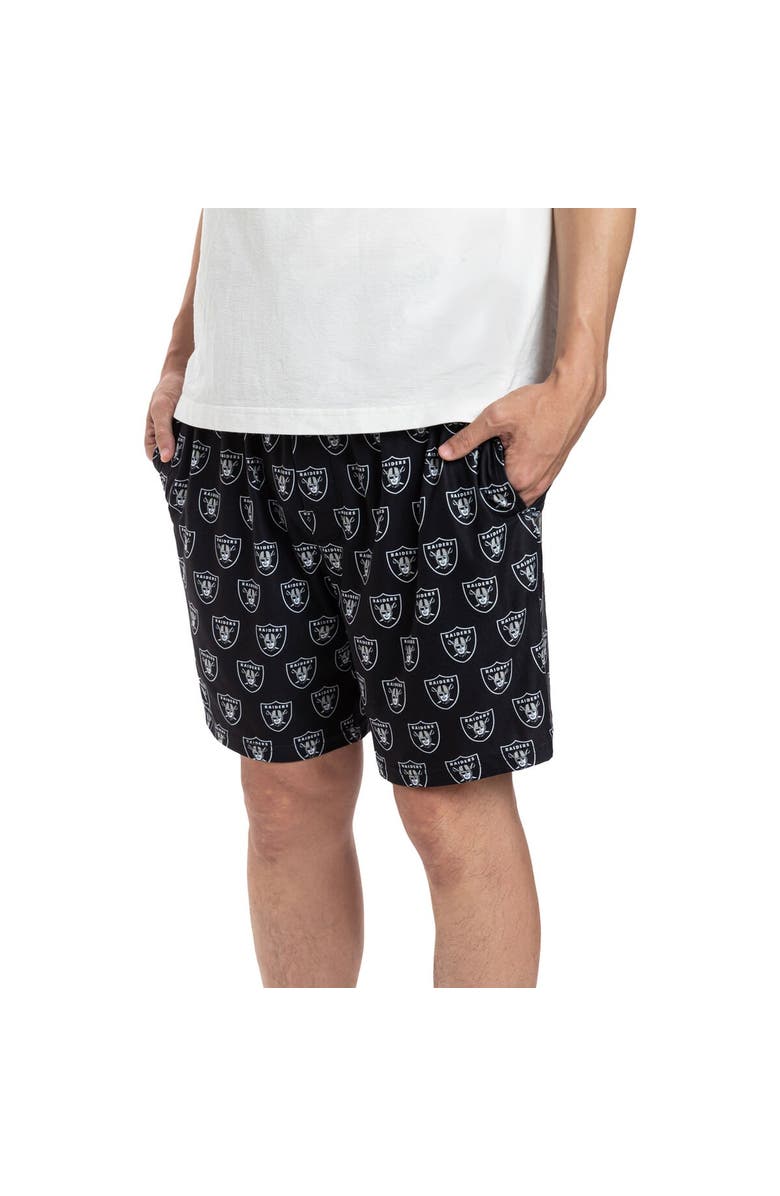 CONCEPTS SPORT Men's Concepts Sport Black Las Vegas Raiders Gauge Jam Two-Pack Shorts Set, Alternate, color, 