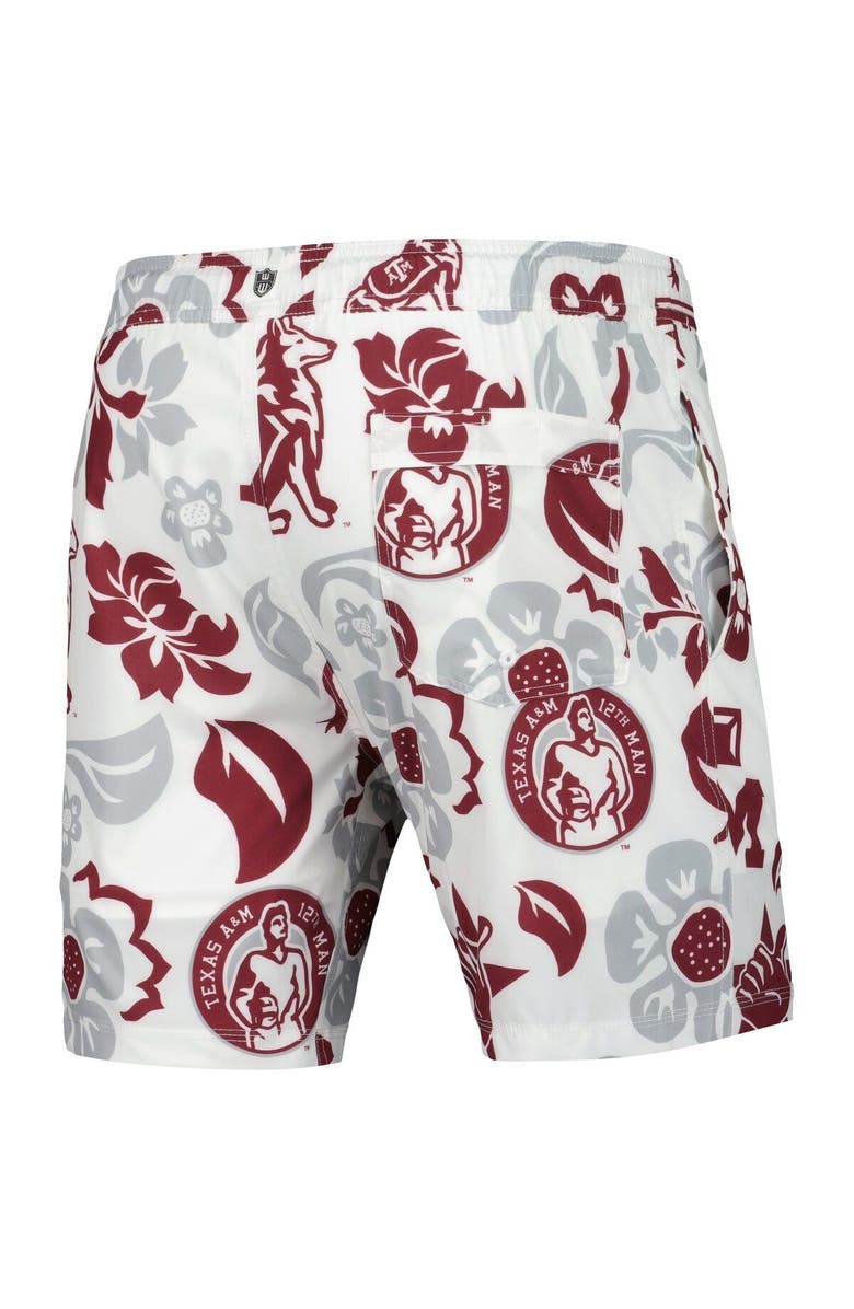 Wes & Willy Men's Wes & Willy  White Texas A&M Aggies Vault Tech Swimming Trunks, Alternate, color, White