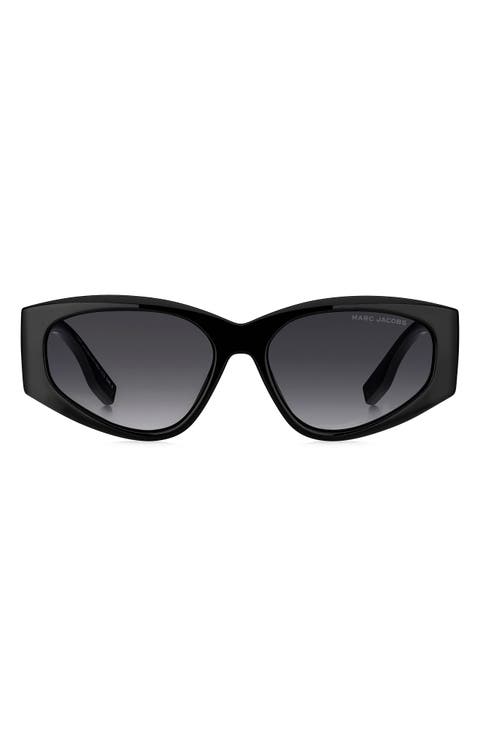 56mm Gradient Cat Eye Sunglasses