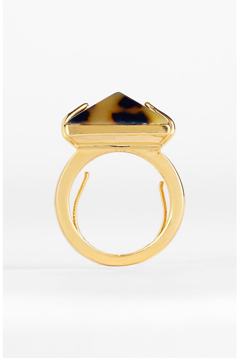 'Argentine Villa' Stone Ring, Alternate, color, TORTOISE/ GOLD