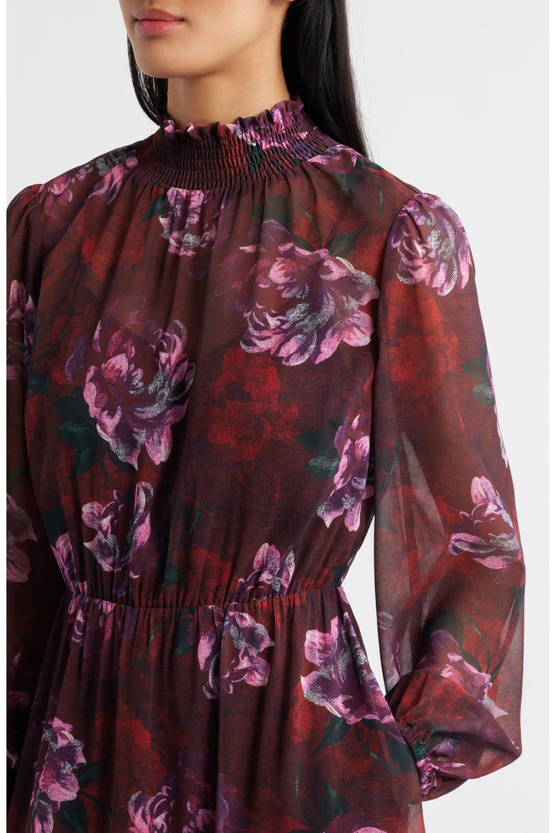 Wild Bergamont Long Sleeve Maxi Dress, Alternate, color, RED PURPLE
