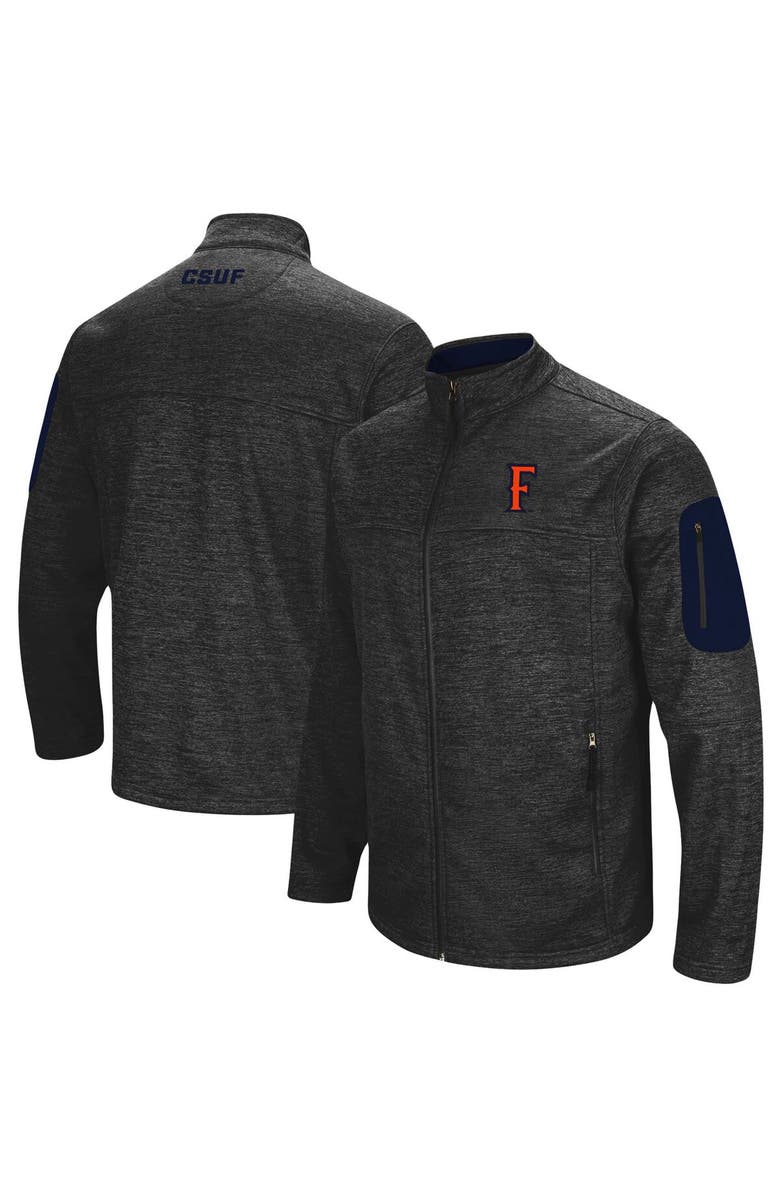 COLOSSEUM Men's Colosseum Heathered Charcoal Cal State Fullerton Titans Anchor Full-Zip Jacket, Main, color,