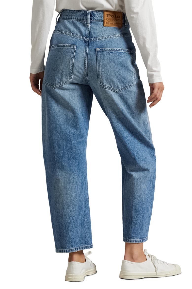 Relaxed High Waist Tapered Ankle Jeans, Alternate, color, KEENE WASH