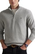 Polo Ralph Lauren Mesh Knit Quarter-Zip Sweater