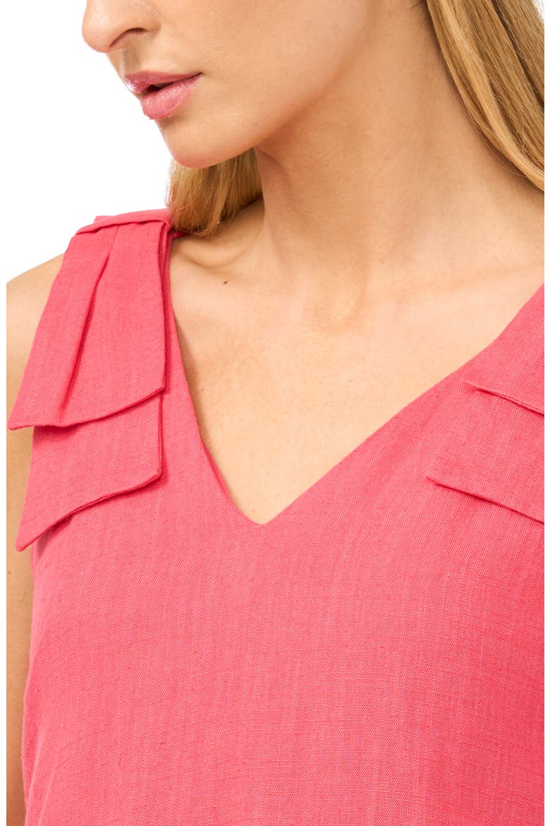 Bow Shoulder Shift Minidress, Alternate, color, CLARET RED