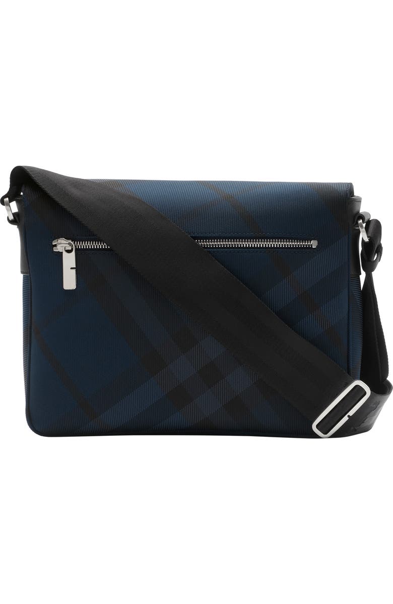 Burberry Grid Messenger Bag, Alternate, color, Navy