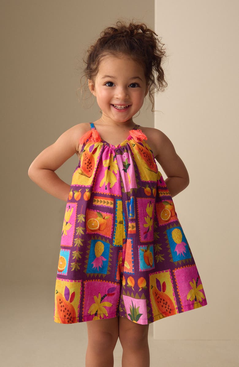 NEXT Kids' Fruit Tile Print Romper, Alternate, color, Multi