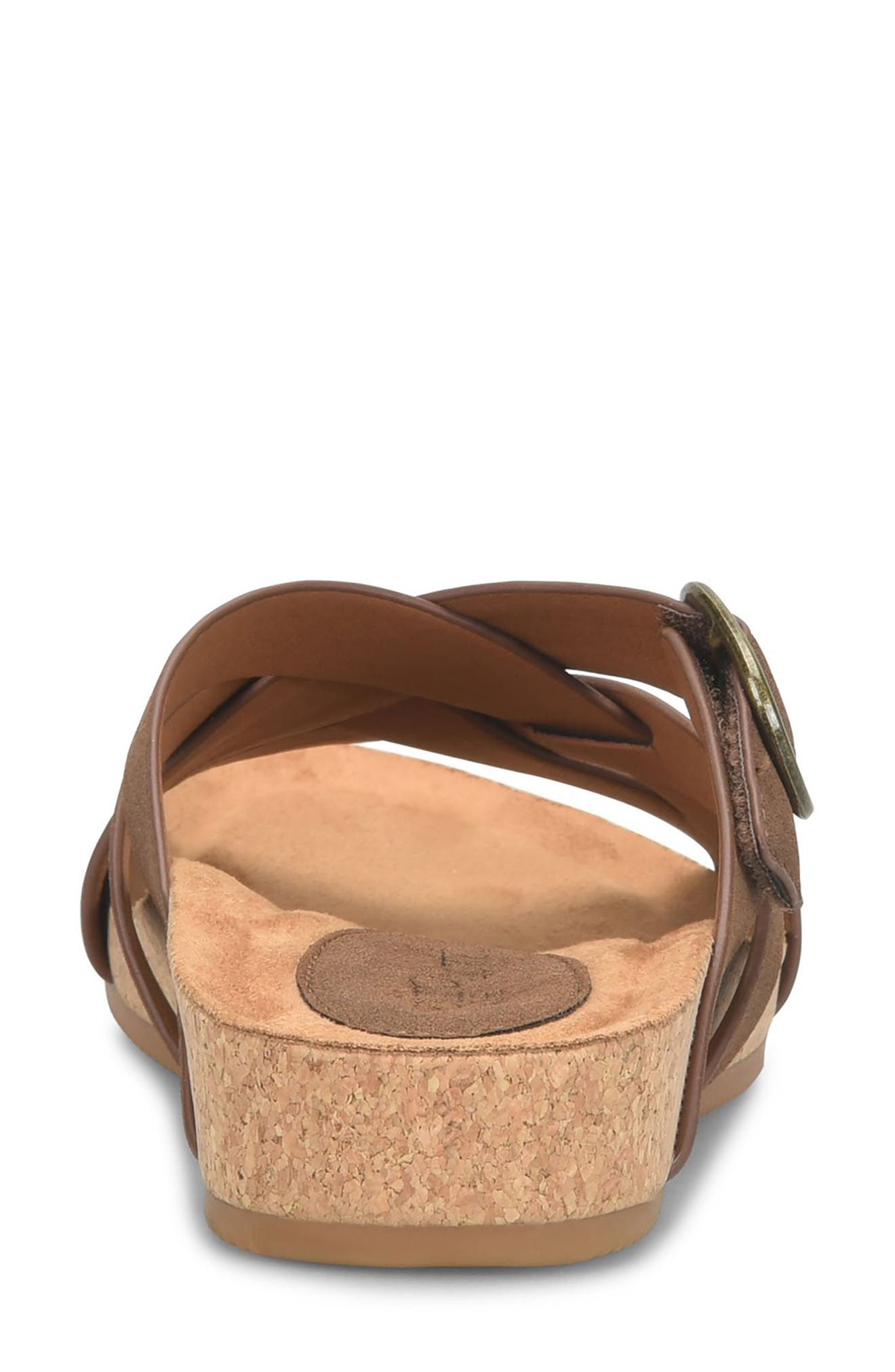 Grainger Wedge Slide Sandal, Alternate, color, BROWN