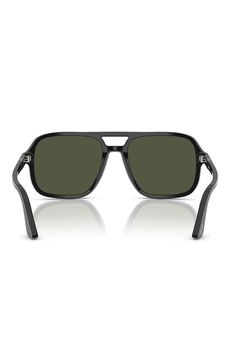 58mm Pilot Sunglasses, Alternate, color, BLACK/ GREEN