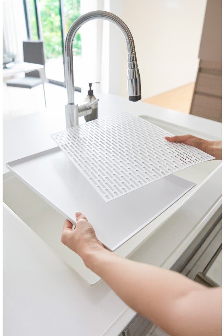 Dish Drainer Tray, Alternate, color, WHITE