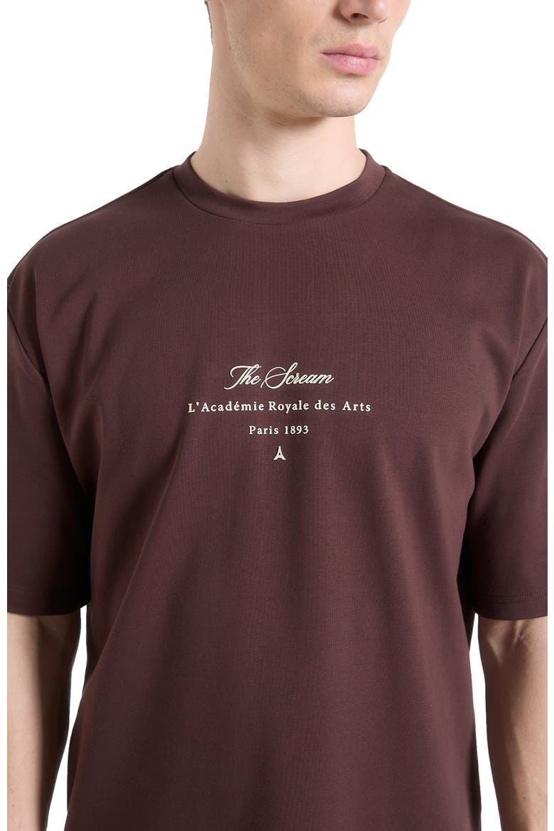 The Scream Cotton T-Shirt, Alternate, color, Brown