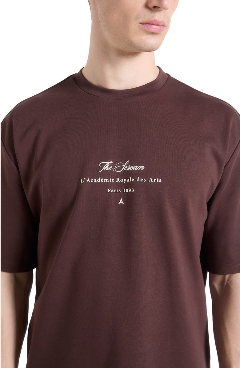 Manière De Voir The Scream Cotton T-Shirt, Alternate, color, Brown