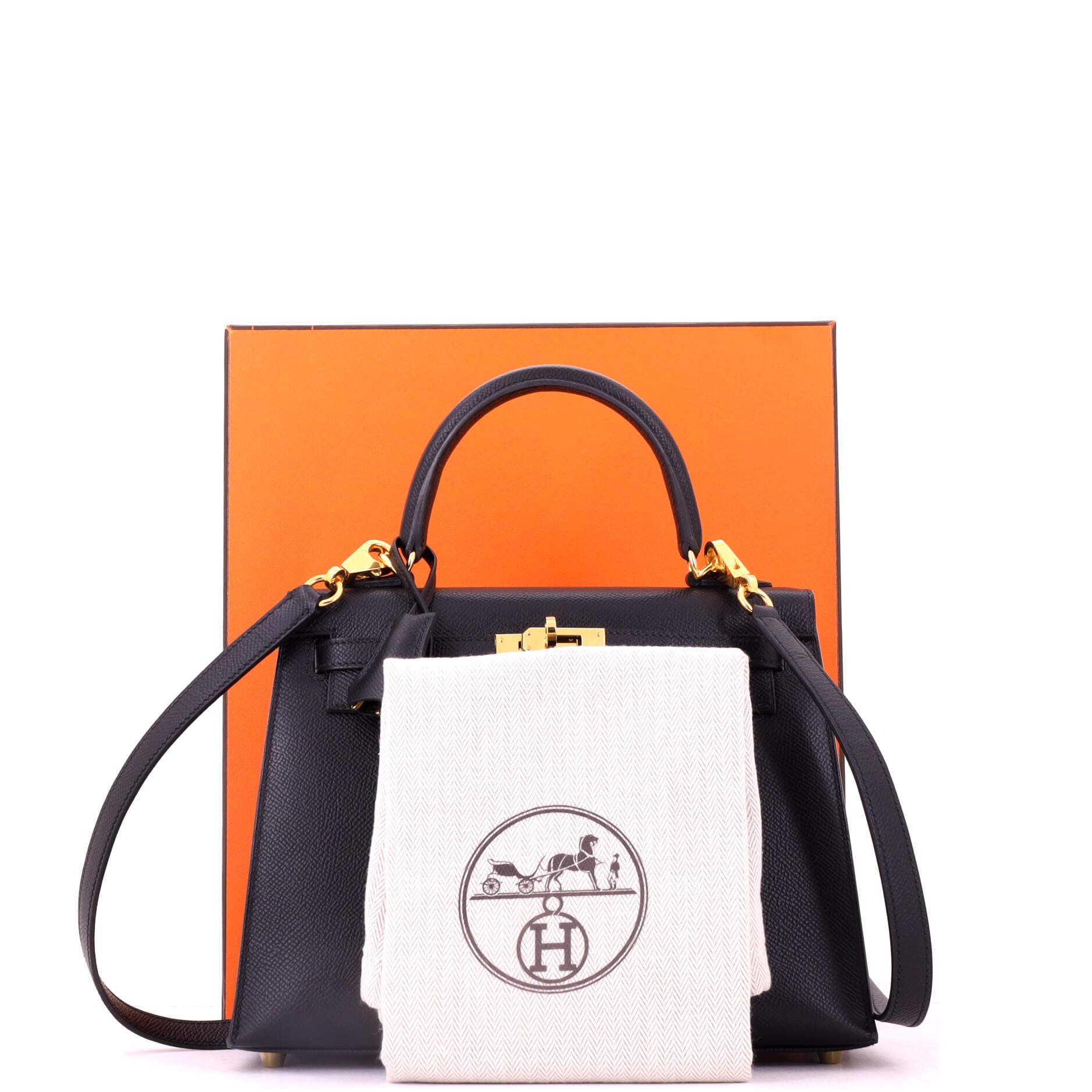 Kelly Handbag Black Epsom with Gold Hardware 25, Alternate, color, Black