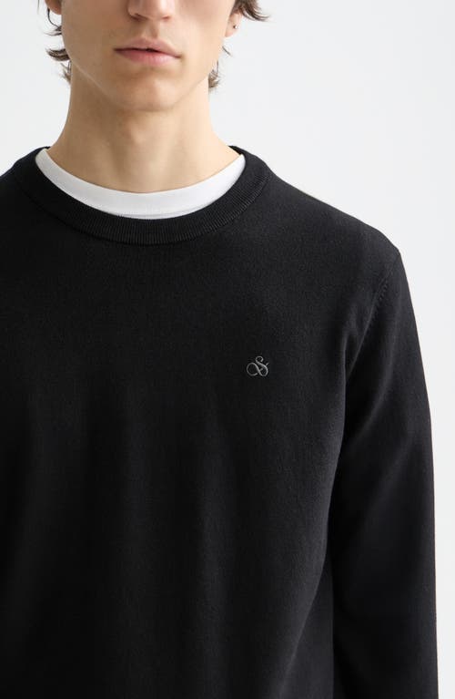Scotch & Soda Core Crewneck Pullover In Black