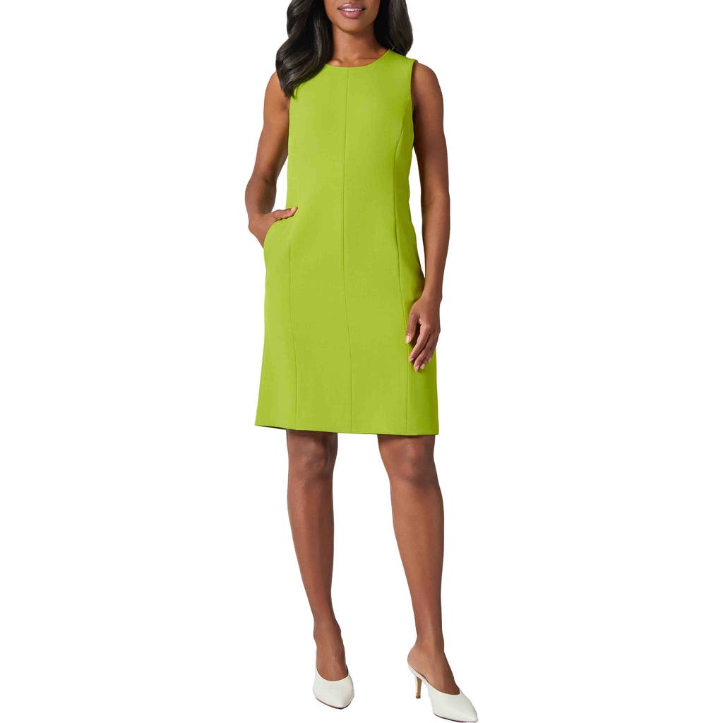Kasper Seamed Sleeveless Sheath Dress In Kiwi