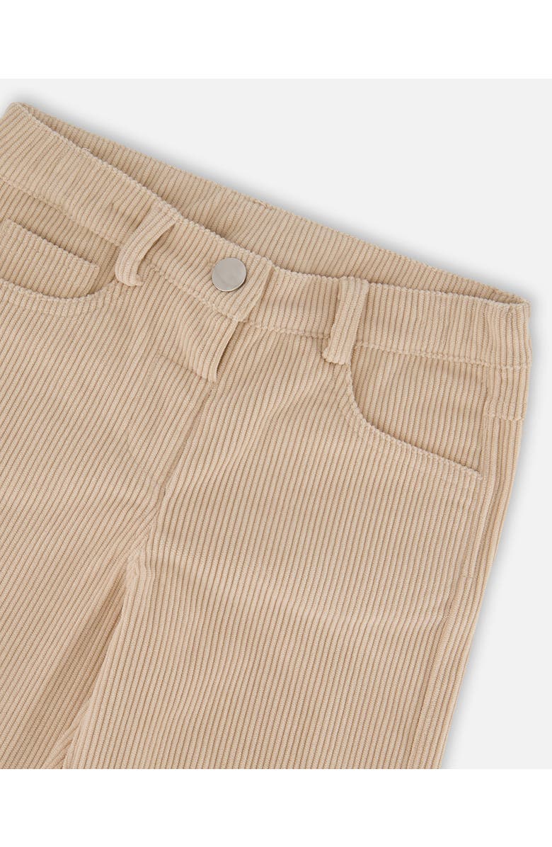 Deux par Deux Wide Leg Corduroy Pants, Alternate, color, Beige