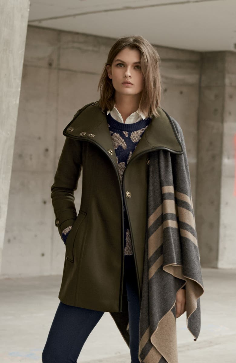 Burberry Brit 'Tarnock' Cuffed Wool Blend Trousers, Alternate, color,