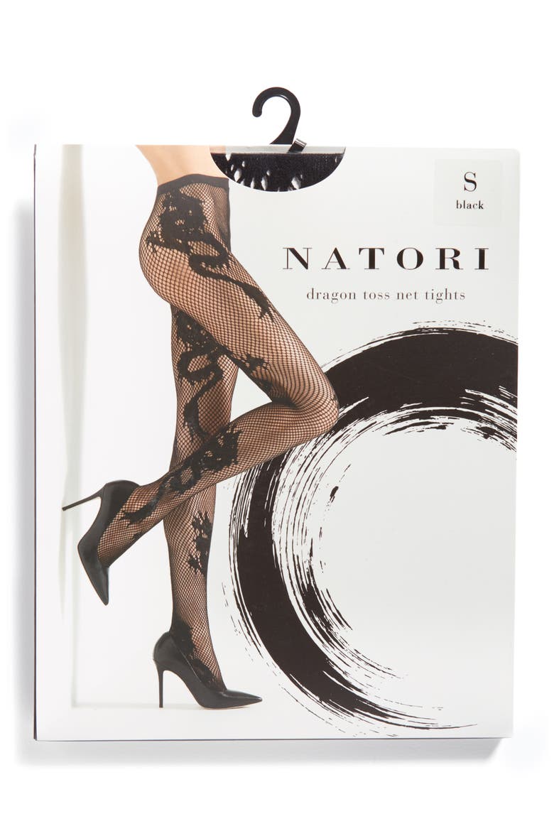 Dragon Toss Net Tights, Alternate, color, BLACK