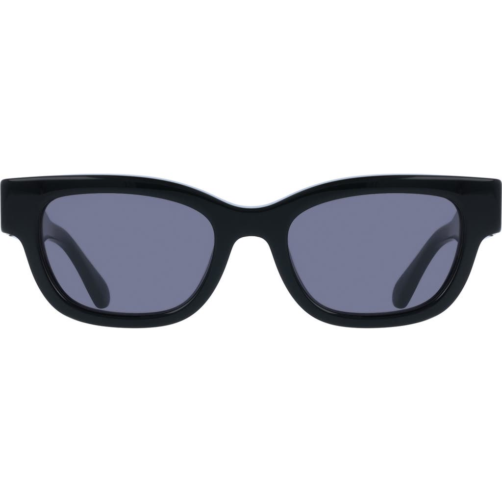 Ferragamo Gancino Rectangle Acetate Sunglasses In Black